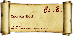 Csonka Bod névjegykártya